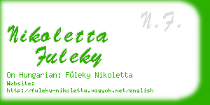 nikoletta fuleky business card